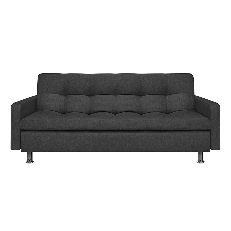 Sofá Cama Sophie Tela, Color Gris Oscuro