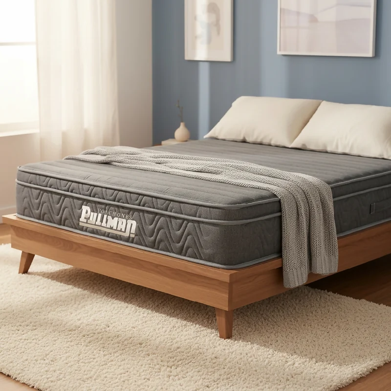 Colchón Rollpack Euro u Mohnblatt 100X190 Sencillo, Color Gris