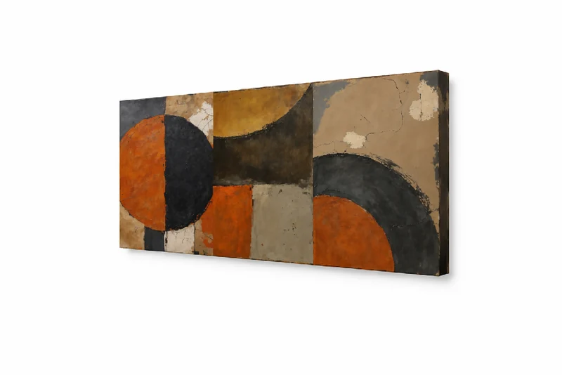 Lienzo Canvas Vintage Cuadro Terracota Rústico 118x55cms