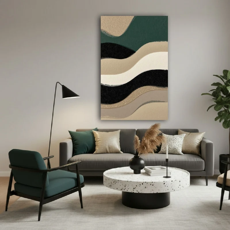 Lienzo Canvas Cuadro Dunas de Grafito 110x80cm