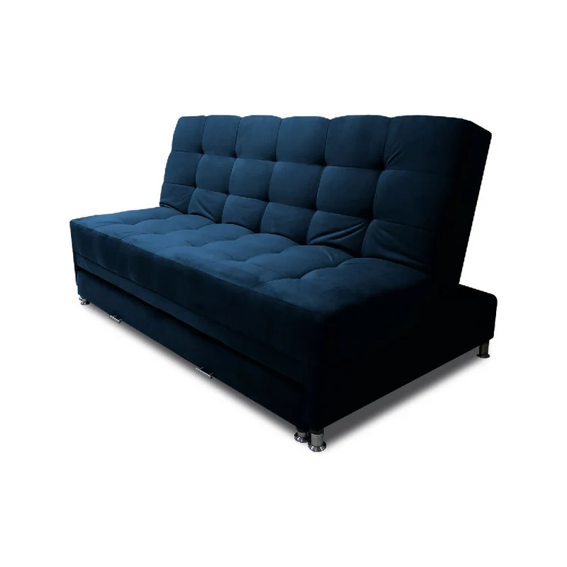 Sofá Cama Tarima Haller Tela Velvet 190X95X80 Azul Petróleo