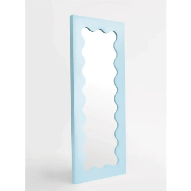 Espejo Ondulado de Piso - Azul - 60 x 150 cm.
