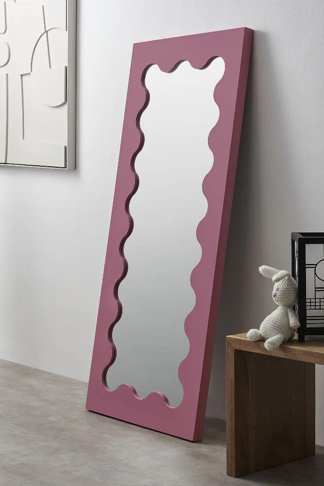 Espejo Ondulado de Piso - Rosado - 60 x 150 cm.