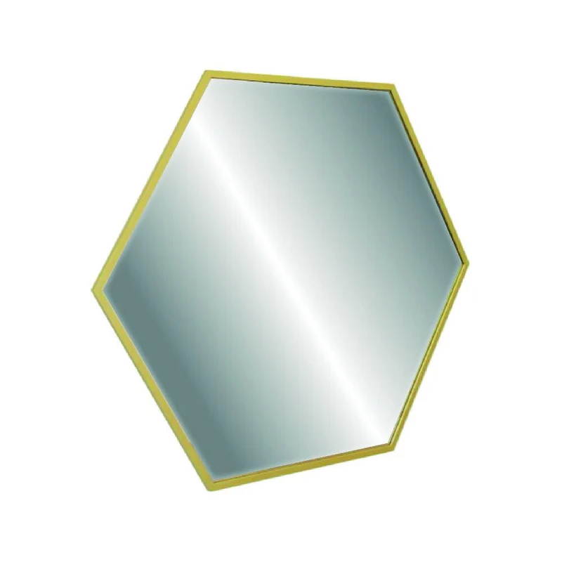 Espejo de Pared - MDF - Hexa Dorado