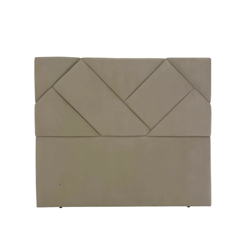 Cabecero Cama Doble Beige Tapizado Formas Uddine 150 cm