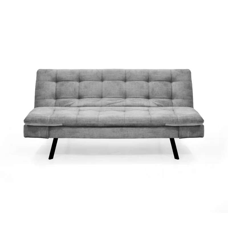 Sofá Cama Milán 176x90x78 Reclinable Tela Gris