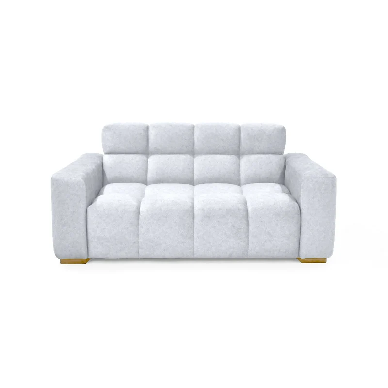Sofá Miami 2 Puestos 171x88x81 Tela Plata