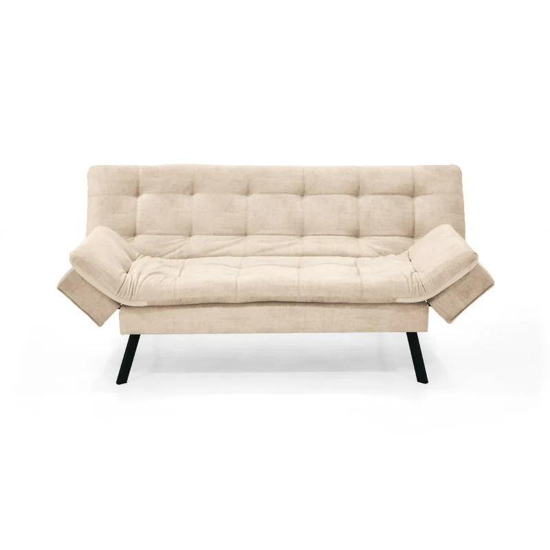 Set de Sala con Sofá Milán Tela Beige con Poltrona Sibu Tela Salmón y Mesa Centro Ark Macula
