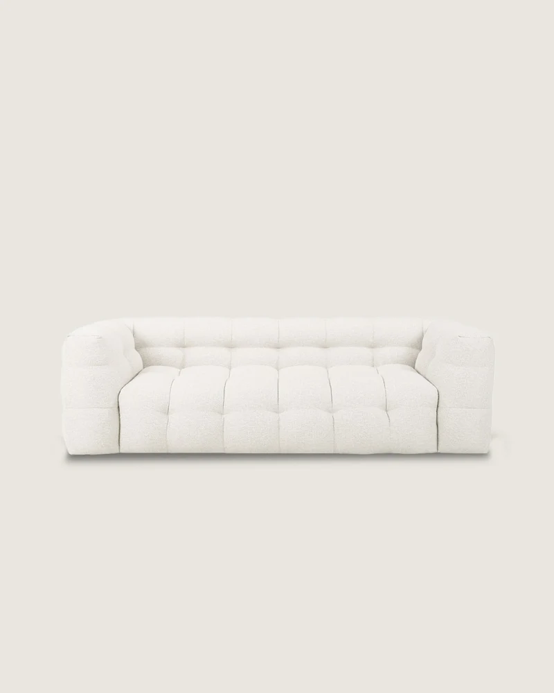 Mykonos 3-seater white sofa