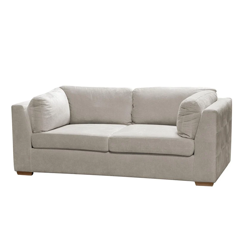 Sofá Astro 2 Puestos Chenille Impetu Beige, Natural