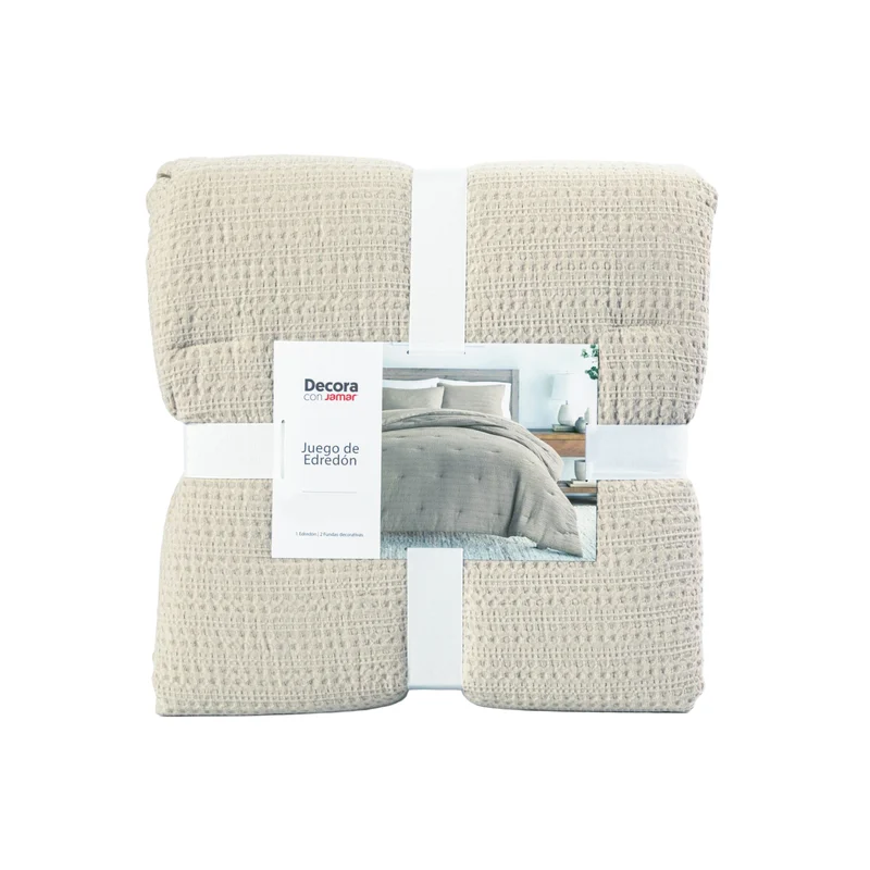 Edredon Taupe Sencillo Microfibra
