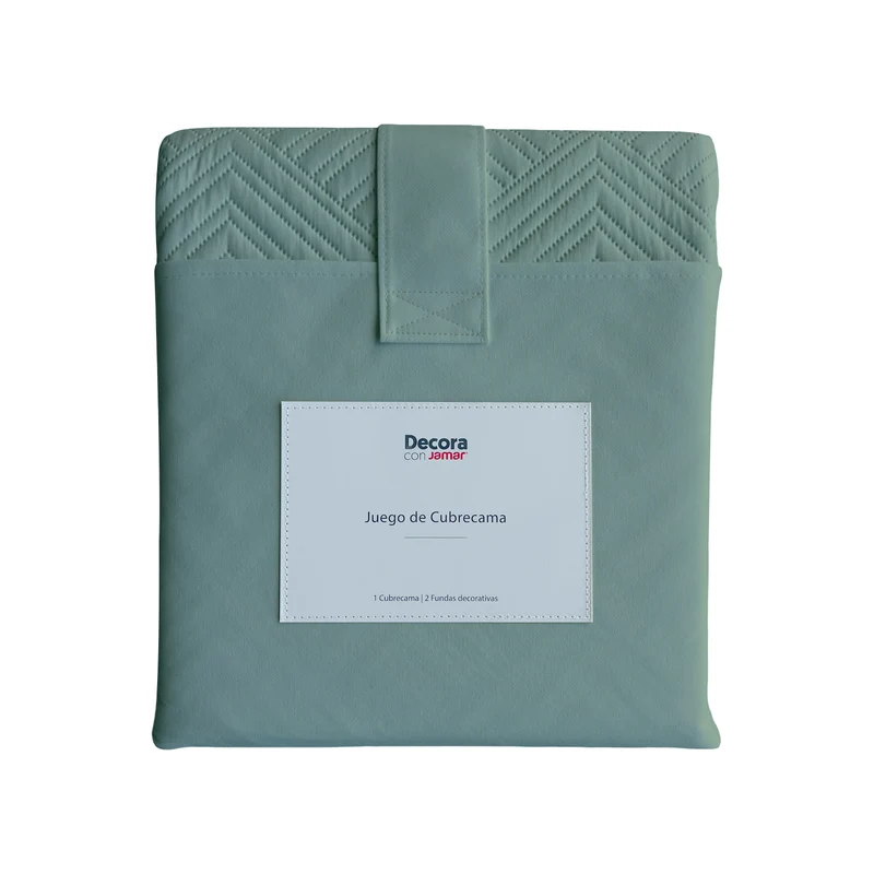 Cubrelecho Verde Lirio Senc Micrf 100%