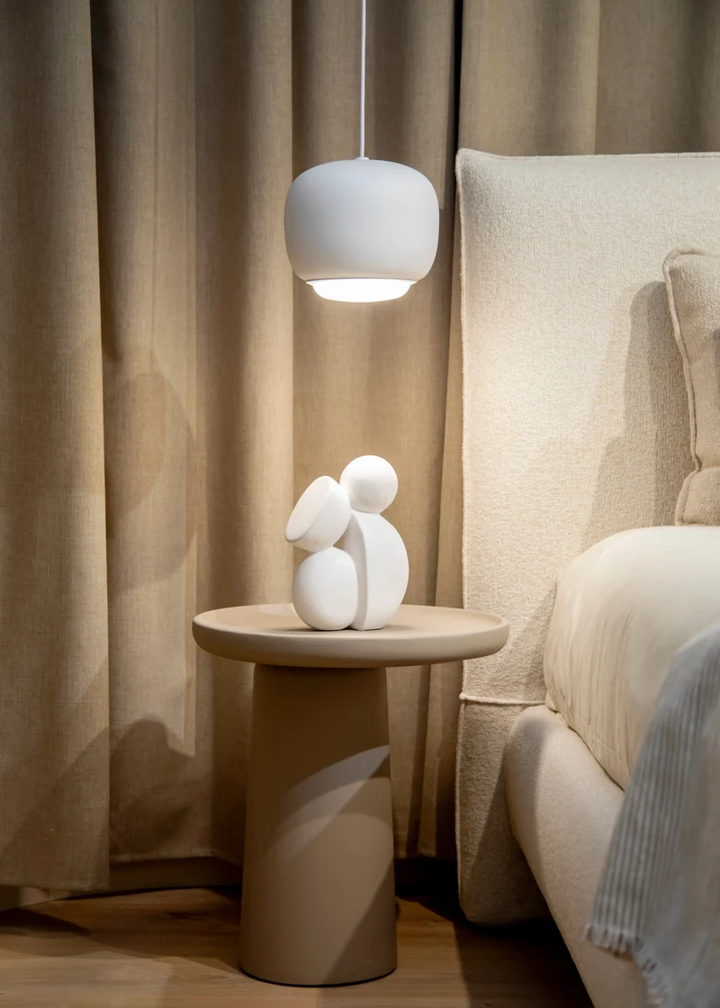 Cala side table in microcement