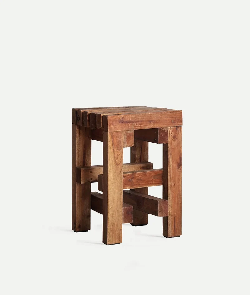 Rustic wooden AKVIRAN footrest