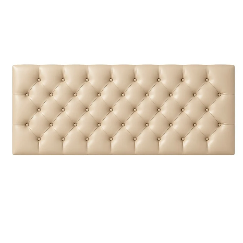 Cabecero Doble 140x60 Rombos Beige Sintético
