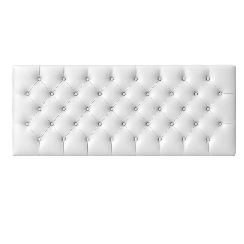 Cabecero Doble 140x60 Rombos Blanco Sintético