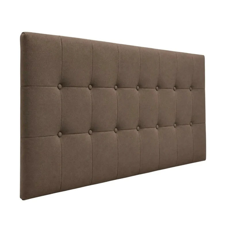 Cabecero King 200x60 Cuadros Grandes Chocolate Tela
