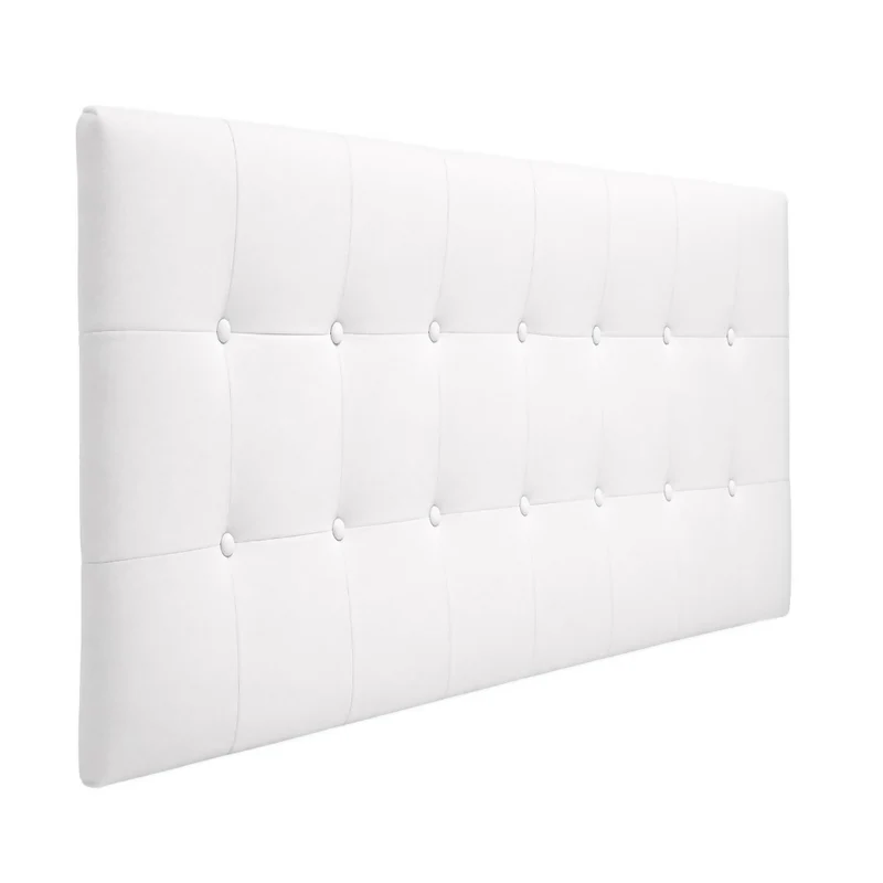 Cabecero Queen 160x60 Cuadros Grandes Blanco Tela