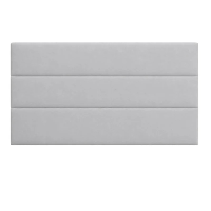 Cabecero King 200x60 Paneles Horizontales Gris Tela
