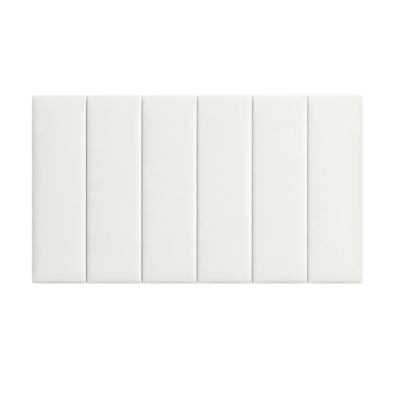 Cabecero Sencillo 100x60 Paneles Verticales Blanco Tela