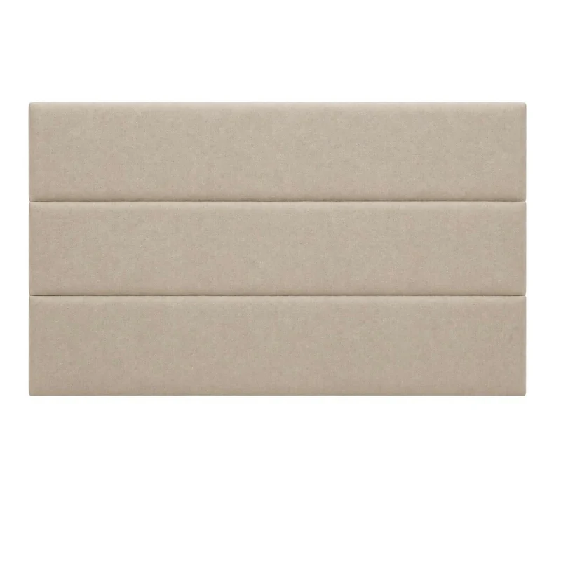 Cabecero Semidoble 120x60 Paneles Horizontales Beige Tela