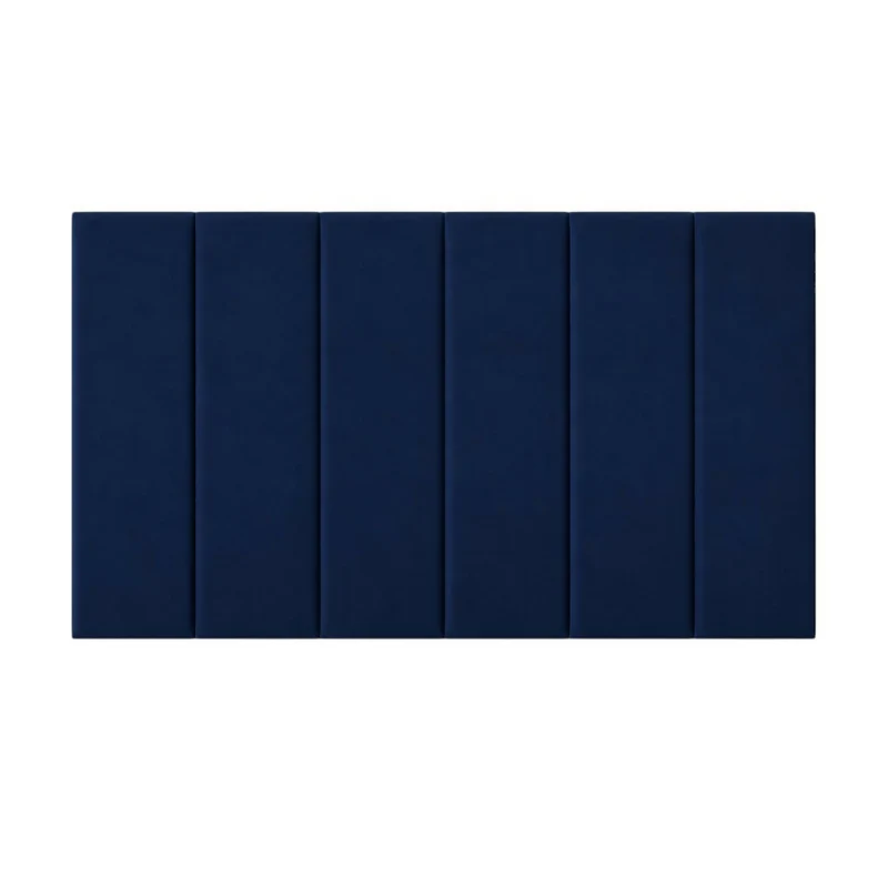 Cabecero Sencillo 100x60 Paneles Verticales Azul Tela