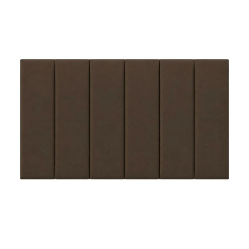 Cabecero Queen 160x60 Paneles Verticales Chocolate Tela
