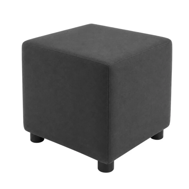 Puff Decorativo 40x40 Dark Grey Tela