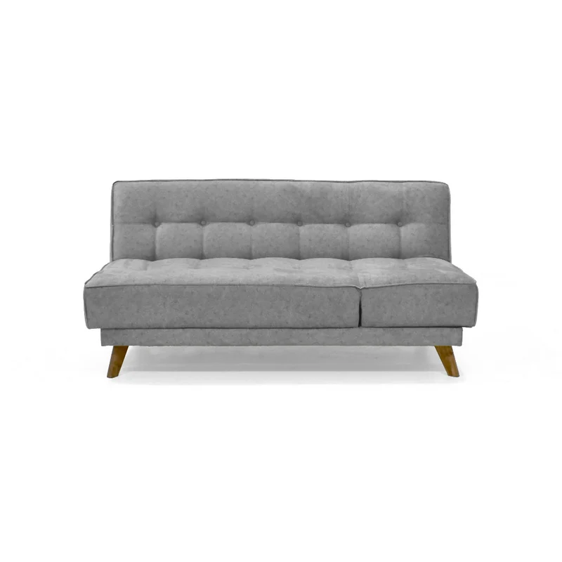 Sofá Cama Petra 177x89x83 Reclinable 5 Posiciones Tela Gris