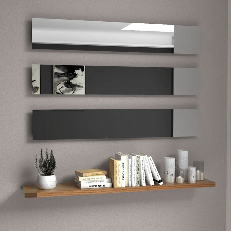 Espejo Rectangular Atenas, Capri 75, Ensamble a la Pared con Cinta Doble Faz