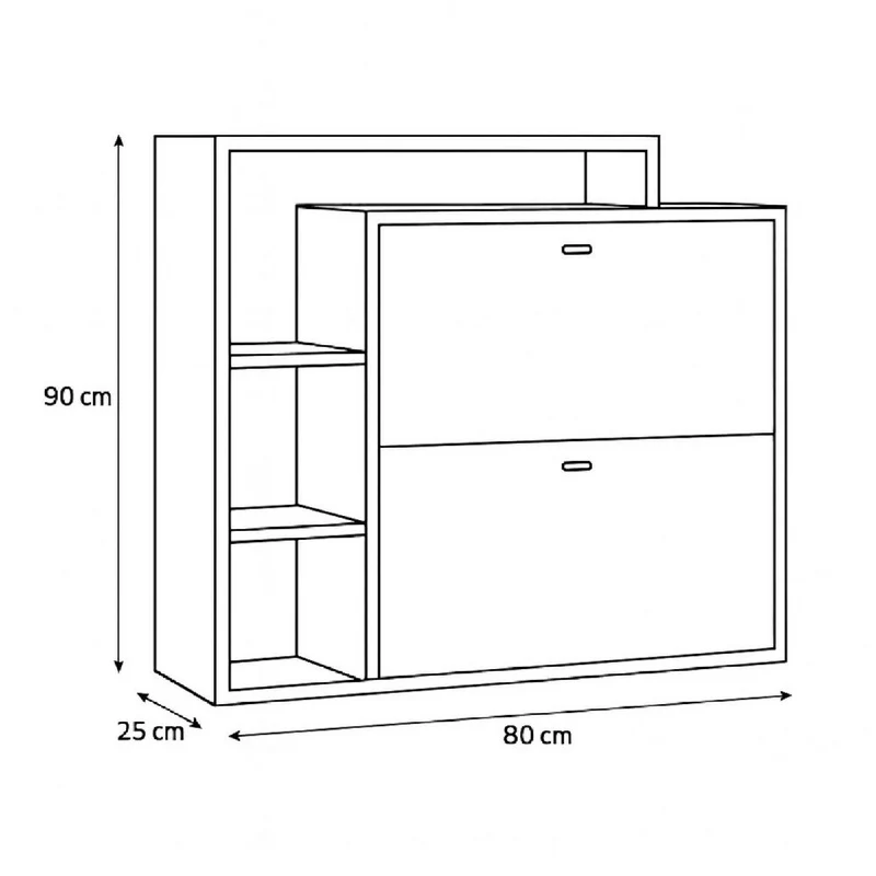 Organizador Zapatero Jenny 90x80x25cm Madera-Blanco