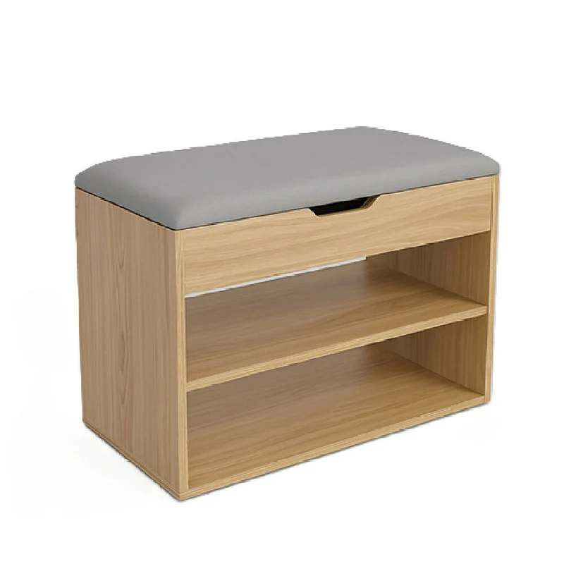 Mueble Organizador Zapatero-Baúl 43x60x30 Madera/Gris