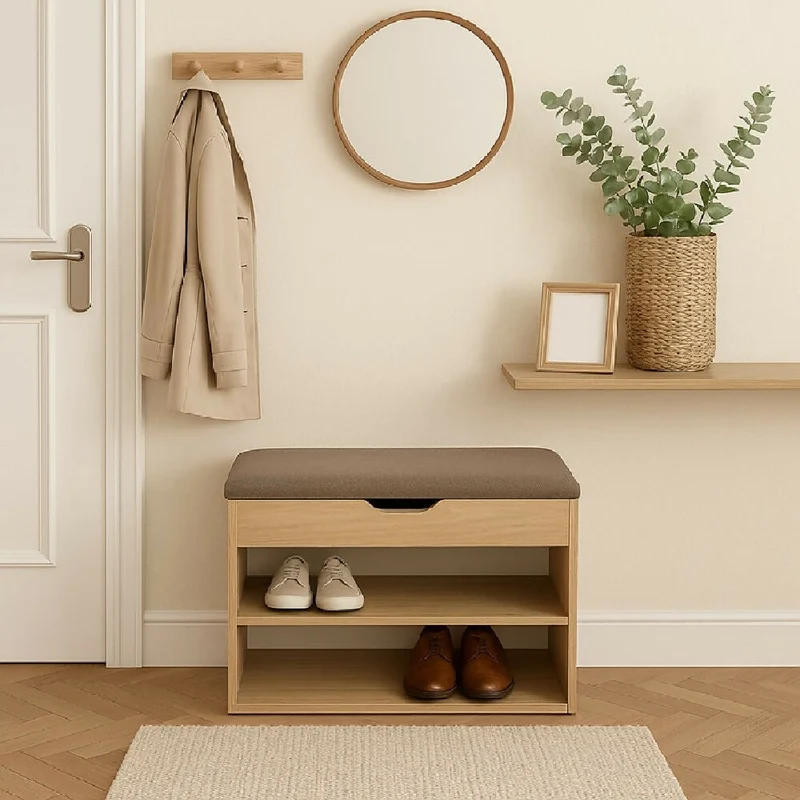 Mueble Organizador Zapatero-Baúl 43x60x30 Madera/Mocca
