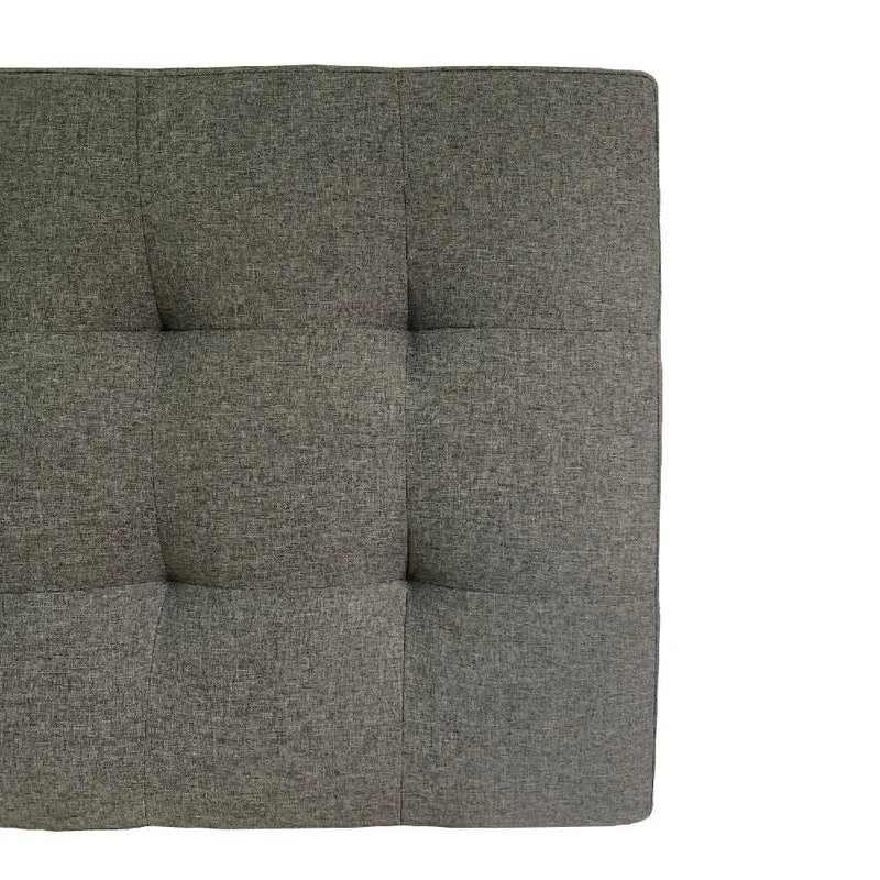 Combo Cabecero Cama Doble (60x140x5) Gris Memphis + Set x 2 Mesas de Noche Toulus Flotantes