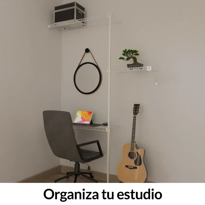 Closet Armable Metálico Petit Rejiplas Ajustable 90-140 cm Color Blanco