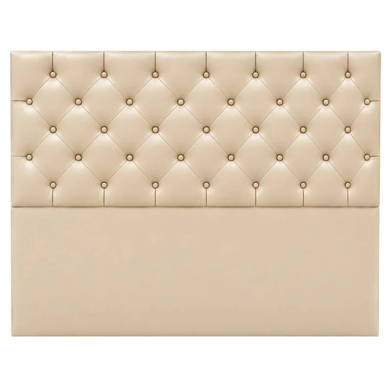 Cabecero King 200x60+55 Rombos Beige Sintético