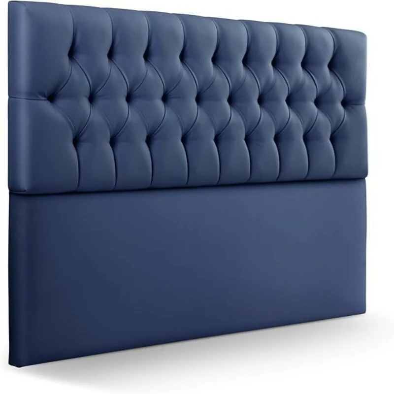 Cabecero King 200x60+55 Rombos Azul Sintético