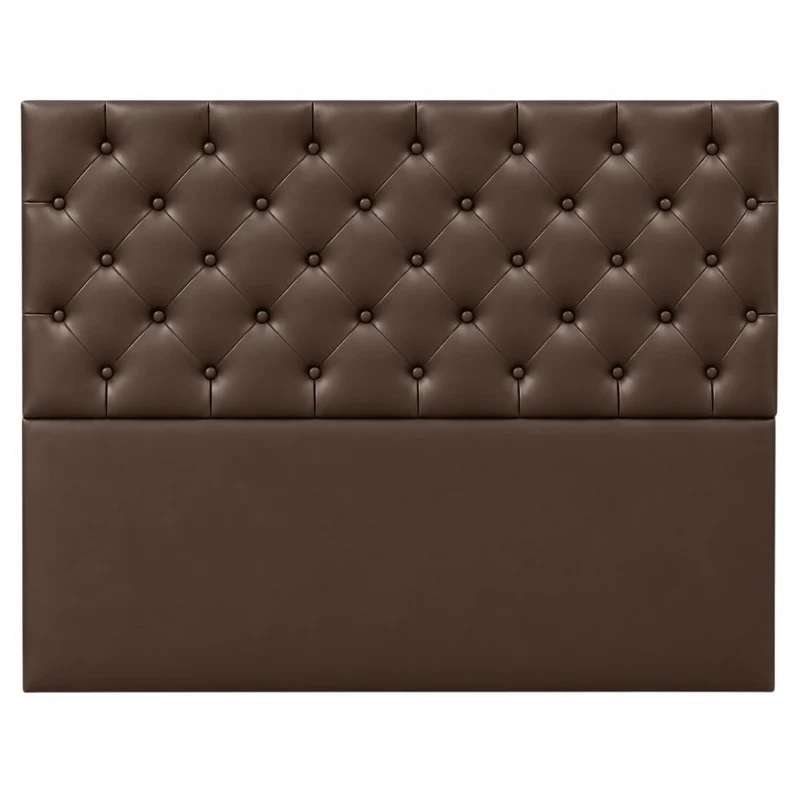 Cabecero Sencillo 100x60+55 Rombos Chocolate Sintético
