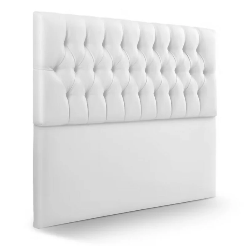 Cabecero Sencillo 100x60+55 Rombos Blanco Sintético