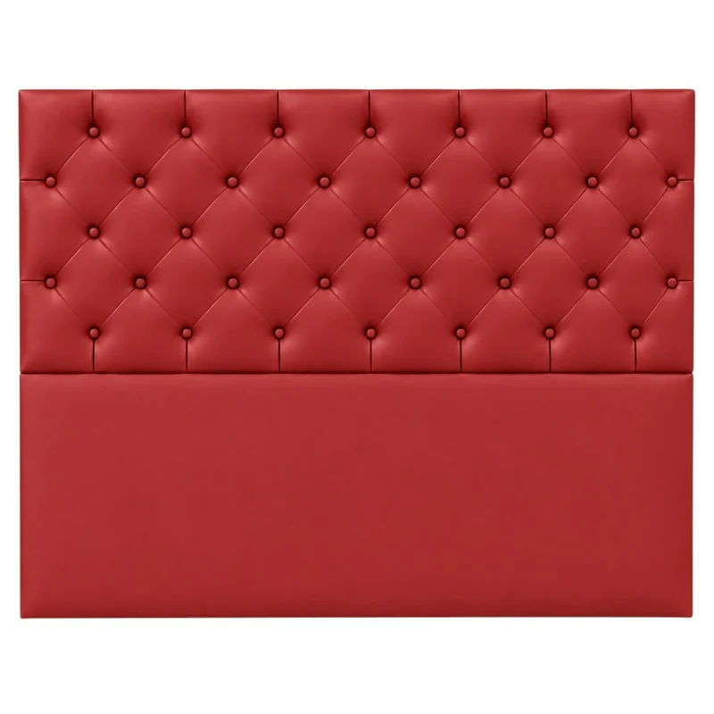 Cabecero Semidoble 120x60+55 Rombos Rojo Sintético