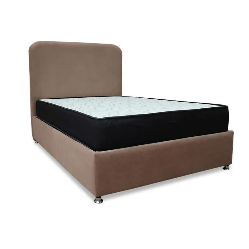 Combo Base Cama y Colchón Comfort 140 Doble Camel Más Espaldar