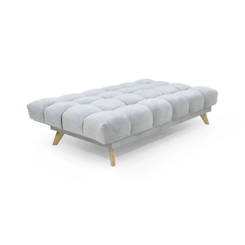Sofá Cama Nubo 178x92x82 Reclinable 3 Posiciones Tela Plata Matiz Natural