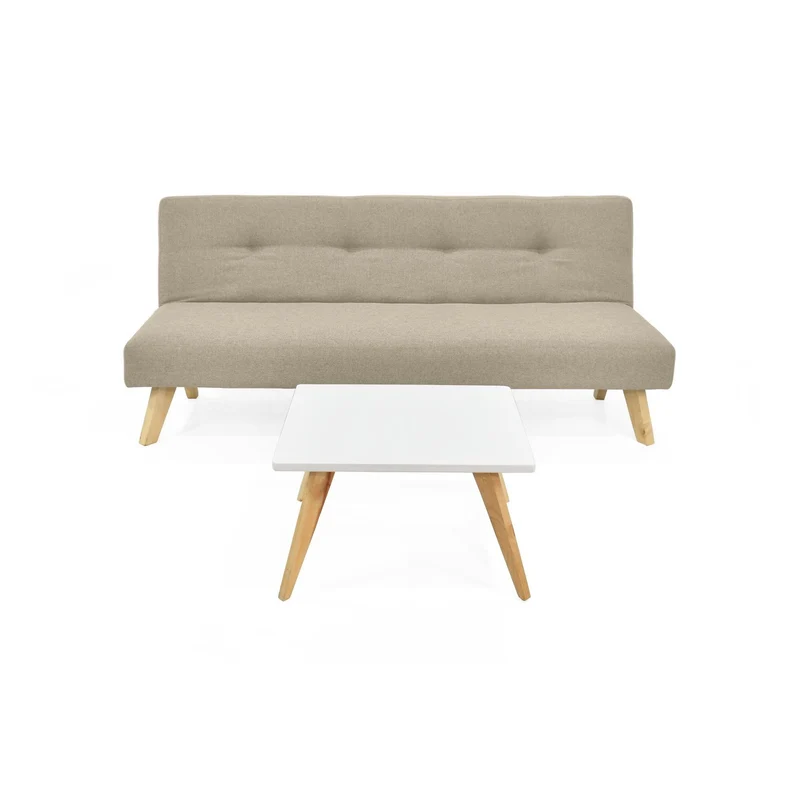 Sofá Cama London Beige con Mesa Centro Nova