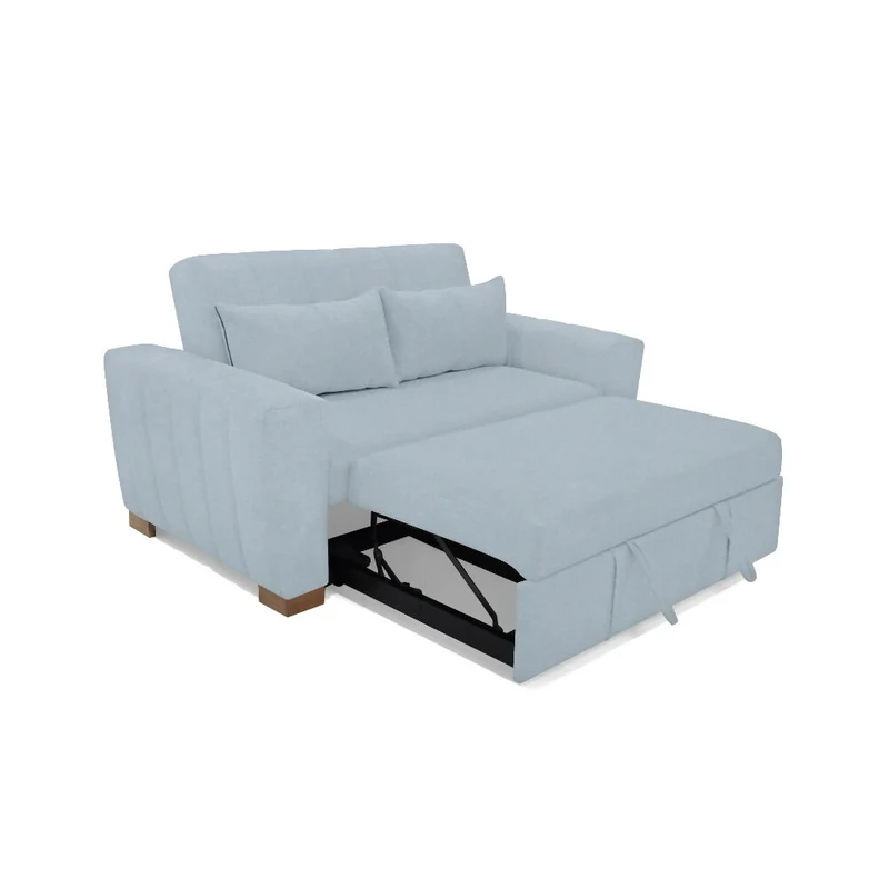 Sofá Cama Hannover 2 Puestos Reclinable 160x89x85 Tela Plata