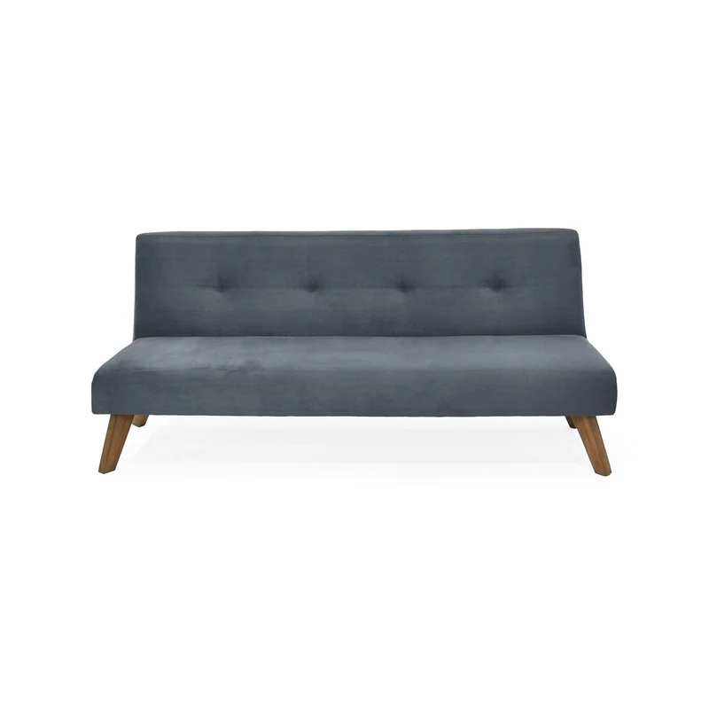 Futon London 3 Posiciones Tela Gris