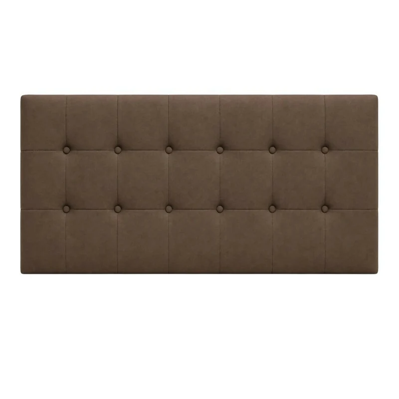 Cabecero Doble 140x60 Cuadros Grandes Chocolate Tela