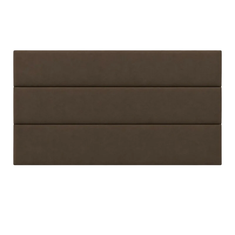 Cabecero Sencillo 100x60 Paneles Horizontales Chocolate Tela