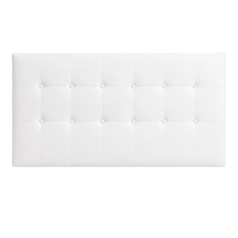Cabecero Semidoble 120x60 Cuadros Grandes Blanco Tela