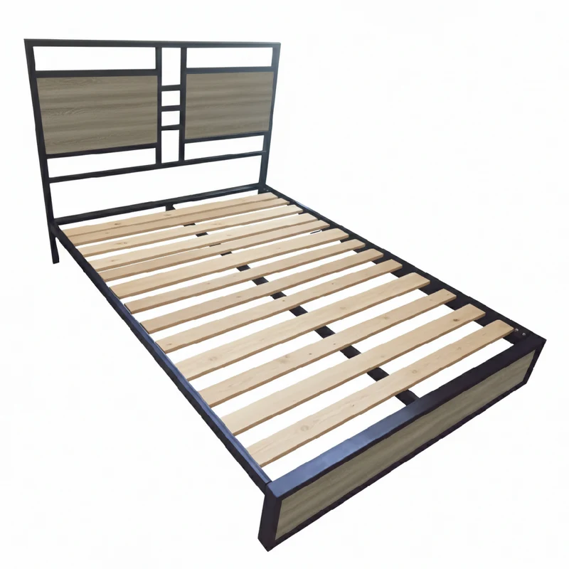 Cama Sencilla Metal Madera Amatista Gris Oscuro 100 x 190 x 24