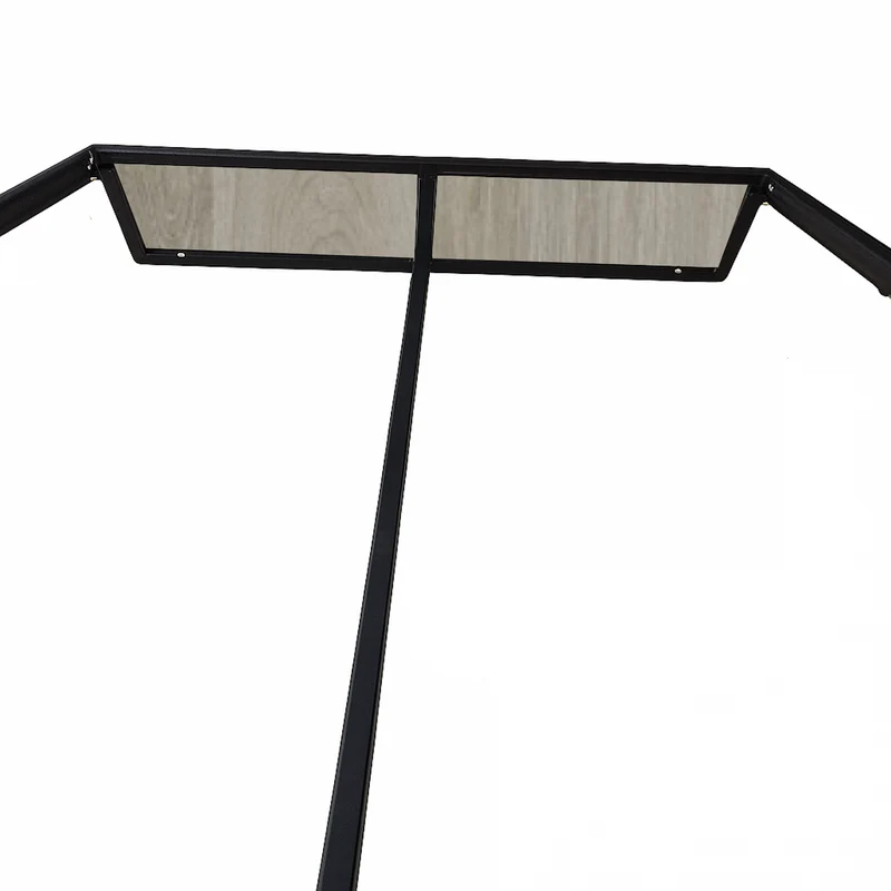 Cama Semidoble Metal Madera Ágata Gris Oscuro 120 x 190 x 24